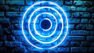 magic techno portal in wall