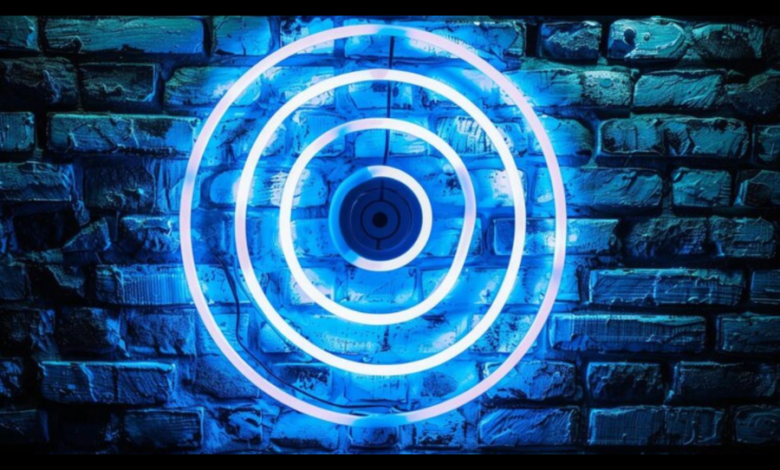 magic techno portal in wall